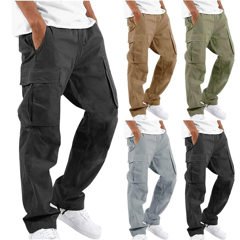 Men's Cargo Pants Work Pants Military Winter Outdoor Ripstop Breathable Quick Dry Multi Pockets Bottoms Black Green Camping / Hiking Running Camping / Hiking / Caving S M L XL XXL