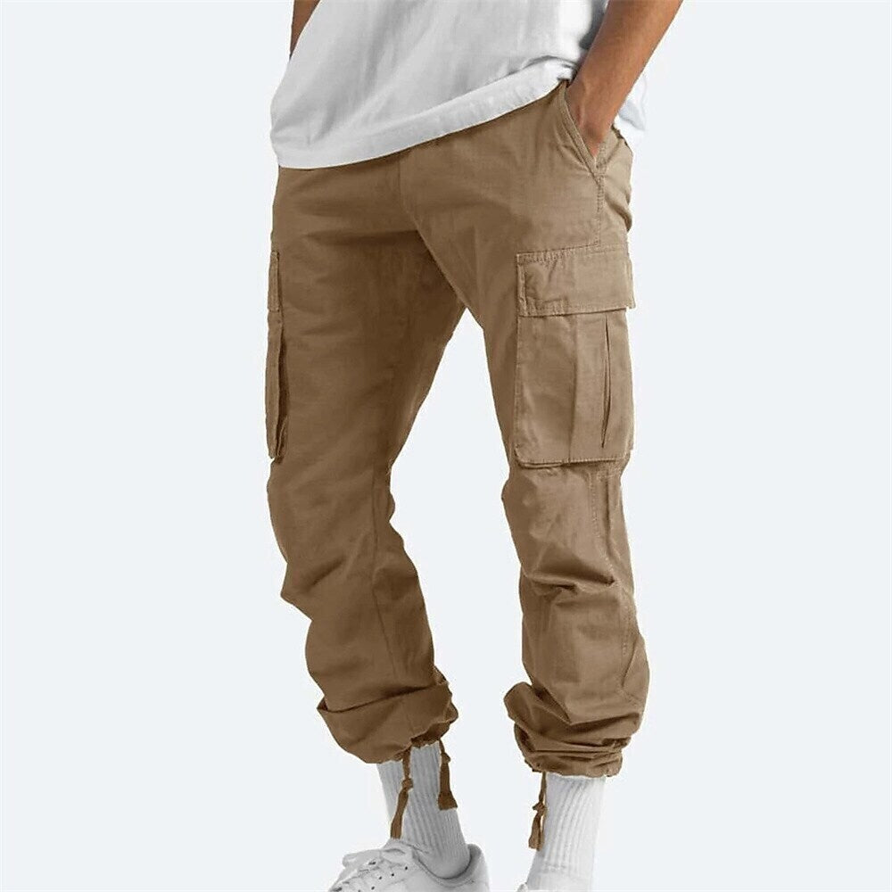 Men's Cargo Pants Work Pants Military Winter Outdoor Ripstop Breathable Quick Dry Multi Pockets Bottoms Black Green Camping / Hiking Running Camping / Hiking / Caving S M L XL XXL
