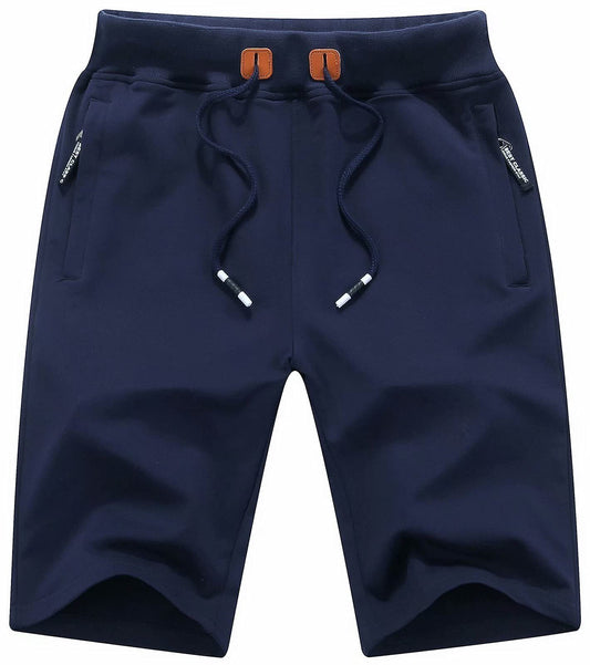 11-PACK Fashion Casual Solid Color Breathable Shorts with Zipper Pockets