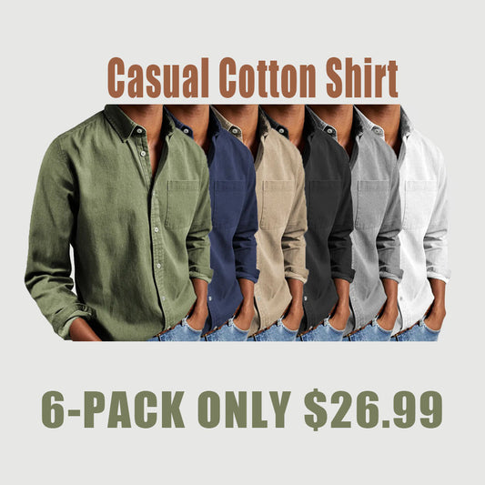 Gentleman's Casual Cotton Basic Shirt