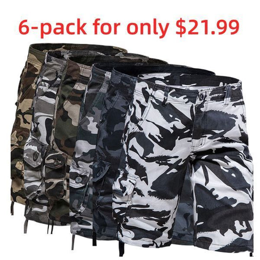 6- Pack Men's Cargo Shorts Summer Shorts Parachute Pants💖Buy two packs for free shipping💖