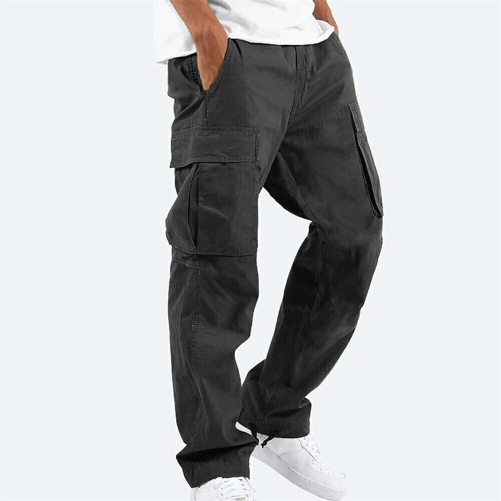 Men's Cargo Pants Work Pants Military Winter Outdoor Ripstop Breathable Quick Dry Multi Pockets Bottoms Black Green Camping / Hiking Running Camping / Hiking / Caving S M L XL XXL